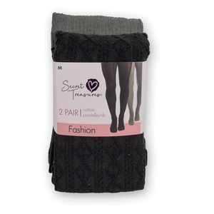 Secret Treasures P2 Ctn Pointelle/Rib Tight